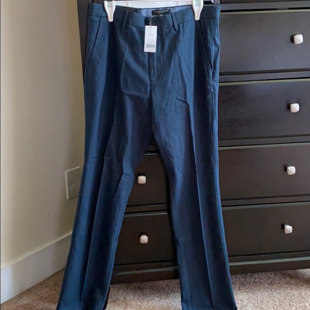 Banana Republic Kentfield Pant-Navy Blue